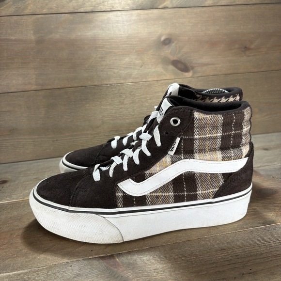 Vans Shoes - vans sk8 HI stackform womens size 7 shoes brown platform athletic skate sneakers